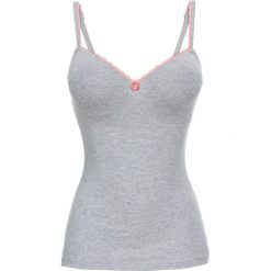 Koszulka z biustonoszem, bawełna organiczna bonprix szary melanż. Body i gorsety marki bonprix. Za 27.99 zł.