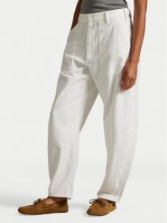 Polo Ralph Lauren Spodnie materiałowe 211A93147001 Biały Relaxed Fit. Białe spodnie materiałowe Polo Ralph Lauren, bez wzorów, z bawełny. Za 1,199.00 zł.