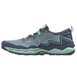 Buty do biegania Mizuno Wave Daichi 9 GTX. Niebieskie buty do biegania Mizuno, bez wzorów, bez zapięcia, do biegania, mizuno wave. Za 529.99 zł.