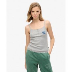 Istotny top cami z guzikami. Szare bielizna termoaktywna damska Superdry, bez wzorów, z bawełny, bez ramiączek. W wyprzedaży za 97.70 zł.