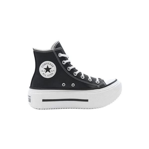 Buty sportowe Converse Ctas Lft Double Stack. Czarne buty treningowe Converse, bez wzorów, z materiału, bez zapięcia. Za 490.00 zł.