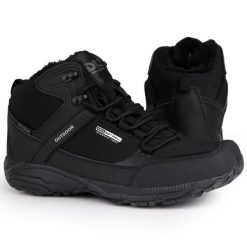 Buty damskie zimowe wysokie ocieplane DK PRREDATOR. Czarne buty sportowe lifestyle DK, na zimę, bez wzorów, sportowe, bez zapięcia. Za 199.00 zł.