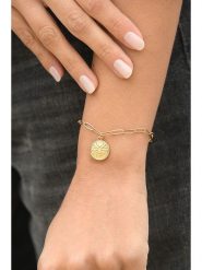 MOODE Bransoletka "Lindsey" z zawieszką rozmiar: onesize. Żółte bransoletki MOODE, ze stali. Za 96.60 zł.