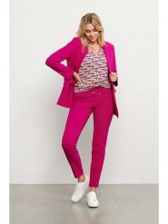 &Co Woman Spodnie "Berry" w kolorze różowym rozmiar: XL. Różowe spodnie materiałowe &Co Woman, bez wzorów, z materiału, z podwyższonym stanem. Za 164.95 zł.