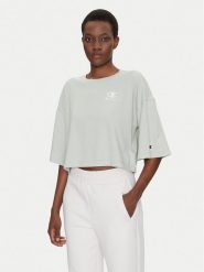 Champion T-Shirt Icons Washed Look 118023 Zielony Loose Fit. Zielone t-shirty Champion, s, bez wzorów, z bawełny, bez kołnierzyka, bez ramiączek. Za 89.99 zł.