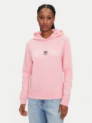 Gant Bluza 4200292 Różowy Regular Fit. Czerwone bluzy Gant, xs, bez wzorów, z bawełny, bez kaptura. Za 289.99 zł.
