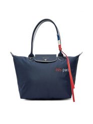 Longchamp Torebka 2605HBG Granatowy. Niebieskie shopper bag Longchamp, bez wzorów, z materiału, bez dodatków. Za 2,679.00 zł.