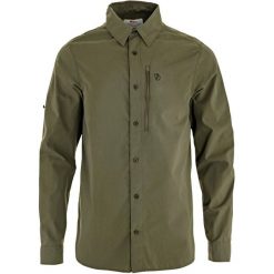 Koszula turystyczna Fjallraven Abisko Hike Shirt LS. Zielone koszule FJÄLRÄVEN KANKEEN, l, bez wzorów, z materiału, bez kołnierzyka, bez ramiączek. Za 395.99 zł.