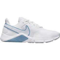 Buty Nike Legend Essential 2 W CQ9545 101 białe niebieskie. Białe buty treningowe Nike, bez wzorów, z gumy, bez zapięcia. Za 357.61 zł.