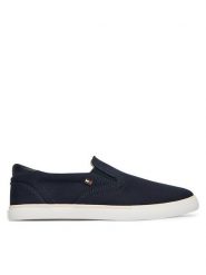 Tommy Hilfiger Tenisówki Th Low Profile Slip On FW0FW09103 Granatowy. Niebieskie trampki Tommy Hilfiger, bez wzorów, z materiału, bez zapięcia. Za 289.99 zł.