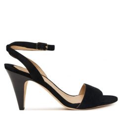 Sandały LAUREN RALPH LAUREN. Czarne sandały Lauren Ralph Lauren, bez wzorów, bez obcasa, na słupku, bez zapięcia. Za 769.99 zł.