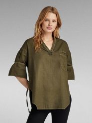 G-Star Bluzka w kolorze khaki rozmiar: L. Brązowe bluzki G-Star, l, bez wzorów, z bawełny, retro, bez kołnierzyka, bez ramiączek. Za 189.29 zł.