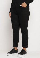 Czarne Klasyczne Jeansy Regular z Bawełną Neveiria. Czarne jeansy Born2be, s, bez wzorów, z bawełny, eleganckie. W wyprzedaży za 50.99 zł.