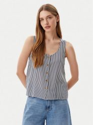 Vero Moda Top Bumpy 10325830 Granatowy Standard Fit. Niebieskie topy Vero Moda, s, bez wzorów, z wiskozy, bez kołnierzyka, bez ramiączek. Za 69.99 zł.