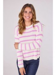 LIEBLINGSSTÜCK Sweter "Annika" w kolorze biało-jasnoróżowym rozmiar: 46. Białe swetry LIEBLINGSSTÜCK, bez wzorów, z bawełny, bez ramiączek. Za 214.70 zł.