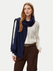 LAUREN RALPH LAUREN Szal 454937219001 Granatowy. Niebieskie szaliki i kominy Lauren Ralph Lauren, bez wzorów, z bawełny. Za 369.99 zł.