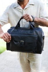 Torba podróżna skórzana weekendowa ekskluzywna skóra naturalna Beltimore matowa czarna X54. Czarne torby podróżne bez wzorów, ze skóry, matowe. Za 549.99 zł.