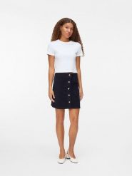 Vero Moda Spódnica sztruksowa w kolorze czarnym rozmiar: XS. Czarne spódnice Vero Moda, na co dzień, xs, bez wzorów, ze sztruksu, mini, proste. Za 74.63 zł.