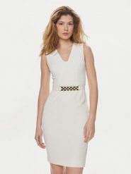 Marciano Guess Sukienka koktajlowa 4GGK31 7070A Écru Regular Fit. Sukienki Marciano Guess, z aplikacjami, z syntetyku, wizytowe, bez kołnierzyka, bez ramiączek. Za 439.99 zł.