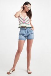 Spodenki jeansowe damskie BLUGIRL BLUMARINE. Szorty Blugirl Blumarine, bez wzorów, z jeansu. W wyprzedaży za 655.85 zł.