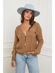 L'armoire de Suzette Kardigan w kolorze karmelowym rozmiar: 38/40. Brązowe swetry L'armoire de Suzette, l, bez wzorów, klasyczne, bez ramiączek. Za 147.91 zł.