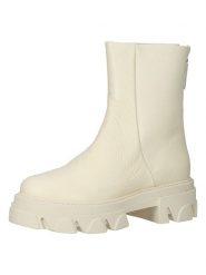 Steve Madden Skórzane botki w kolorze kremowym rozmiar: 42. Brązowe botki Steve Madden, bez wzorów, bez obcasa, na platformie, bez zapięcia. Za 312.52 zł.