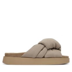 Klapki Inuikii. Brązowe klapki Inuikii, bez wzorów, bez obcasa, bez zapięcia. Za 859.99 zł.