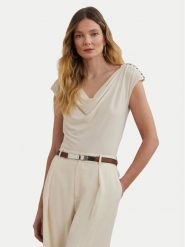 LAUREN RALPH LAUREN Bluzka 200898441001 Écru Relaxed Fit. Bluzki Lauren Ralph Lauren, xs, bez wzorów, z syntetyku, bez kołnierzyka, bez ramiączek. Za 379.99 zł.