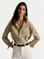Polo Ralph Lauren Koszula 211910743511 Beżowy Regular Fit. Brązowe koszule Polo Ralph Lauren, xs, bez wzorów, z bawełny, bez kołnierzyka, bez ramiączek. Za 859.99 zł.