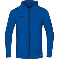 Bluza dresowa z kapturem Jako Challenge. Niebieskie bluzy JAKO, s, bez wzorów, z dresówki, casualowe, bez ramiączek, z kapturem. Za 293.50 zł.
