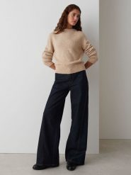 OPUS Sweter "Panep" w kolorze beżowym rozmiar: 42. Brązowe swetry Opus, bez wzorów, bez ramiączek. Za 130.99 zł.