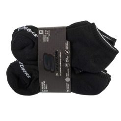 Skarpetki sportowe dla dorosłych 6pk Unisex 1/2 Terry Crew. Czarne skarpetki Skechers, bez wzorów, z bawełny. Za 59.99 zł.