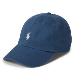 Czapka z daszkiem Polo Ralph Lauren. Niebieskie czapki z daszkiem Polo Ralph Lauren, bez wzorów. Za 189.99 zł.