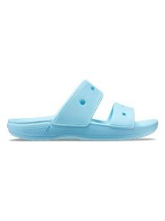 Crocs Klapki "Classic" w kolorze błękitnym rozmiar: 38/39. Niebieskie klapki Crocs, bez wzorów, klasyczne, z otwartym noskiem, bez obcasa, bez zapięcia. Za 78.10 zł.