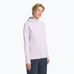 Bluza damska Jack Wolfskin Baiselberg Hooded FZ. Czerwone bluzy Jack Wolfskin, bez wzorów, sportowe, bez ramiączek, bez kaptura. Za 359.99 zł.