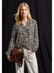 Cecil Bluzka w kolorze brązowo-białym rozmiar: 40. Białe bluzki Cecil, bez wzorów, z wiskozy, bez kołnierzyka, bez ramiączek. Za 96.14 zł.