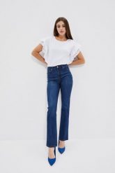 Jeansy bootcut. Jeansy MOODO, xs, bez wzorów, z bawełny. W wyprzedaży za 74.99 zł.