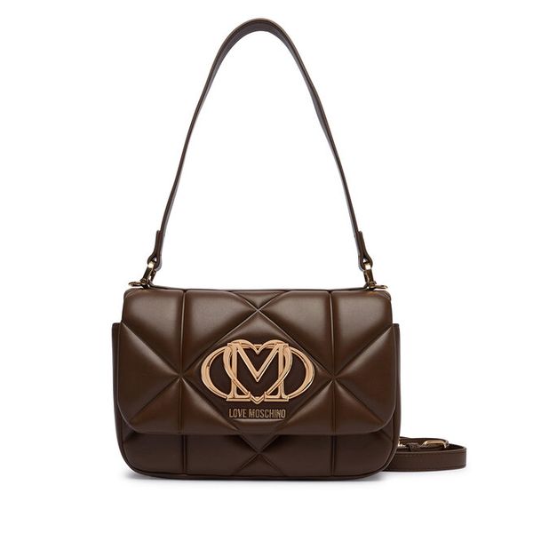 Torebka LOVE MOSCHINO. Brązowe torebki klasyczne Love Moschino, bez wzorów, klasyczne, bez dodatków. Za 817.99 zł.