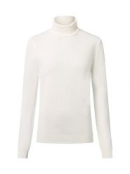More & More sweter z golfem Kobiety Sztuczne włókno biały, 46. Białe swetry More & More, bez wzorów, z dzianiny, bez ramiączek. Za 169.95 zł.