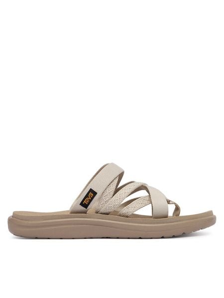 Teva Japonki Voya Zillesa 1117032 Beżowy. Brązowe japonki Teva, bez wzorów, z materiału. Za 138.99 zł.
