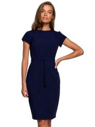 Stylove Sukienka w kolorze grantowym rozmiar: XL. Niebieskie sukienki Stylove, xl, bez wzorów, bez kołnierzyka, bez ramiączek, midi. Za 203.45 zł.