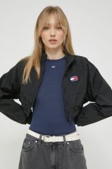 Tommy Jeans kurtka damska kolor czarny przejściowa. Czarne kurtki Tommy Jeans, l, bez wzorów, z jeansu, bez kaptura. Za 579.99 zł.