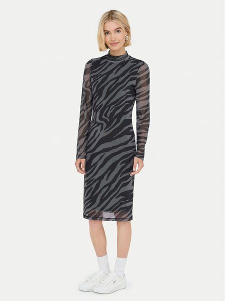 ONLY Sukienka codzienna Erica 15355845 Szary Regular Fit. Szare sukienki ONLY, na co dzień, s, bez wzorów, z syntetyku, bez kołnierzyka, bez ramiączek, proste. Za 79.99 zł.
