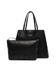 Guess Torebka Dessa HWPG93 18290 Czarny. Czarne shopper bag Guess, z aplikacjami, ze skóry, bez dodatków. Za 419.99 zł.