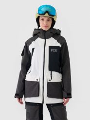 4F Kurtka snowboardowa membrana 10000 damska - biała XS. Białe kurtki narciarskie 4f, na zimę, m, bez wzorów, z dzianiny, z kapturem, narciarskie. W wyprzedaży za 399.99 zł.
