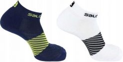 Skarpety do biegania Salomon XA Running 2 pary. Niebieskie skarpetki Salomon, bez wzorów, z elastanu. Za 69.00 zł.