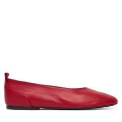 Baleriny Tamaris. Czerwone baleriny Tamaris, bez wzorów, bez obcasa, bez zapięcia. Za 299.99 zł.