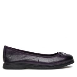 Baleriny Marco Tozzi. Fioletowe baleriny Marco Tozzi, bez wzorów, bez obcasa, bez zapięcia. Za 229.99 zł.
