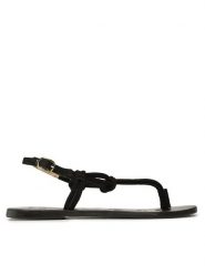 Manebi Sandały Suede Leather Sandals V 2.2 Y0 Czarny. Czarne sandały Manebi, bez wzorów, ze skóry, bez obcasa, na płaskiej podeszwie, bez zapięcia. Za 369.99 zł.