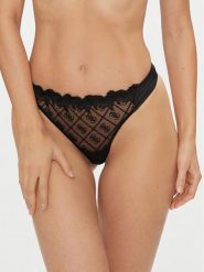 Guess Figi brazylijskie O3BE09 KBX70 Czarny. Czarne figi Guess, z aplikacjami, z syntetyku. Za 99.99 zł.